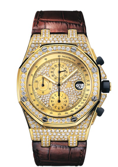 Audemars Piguet Royal Oak Offshore Themes Diamonds Yellow Gold watch REF: 26067BA.ZZ.D088CR.01